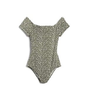 Lush Sammi Cut Leopard Print Bodysuit (Med)
